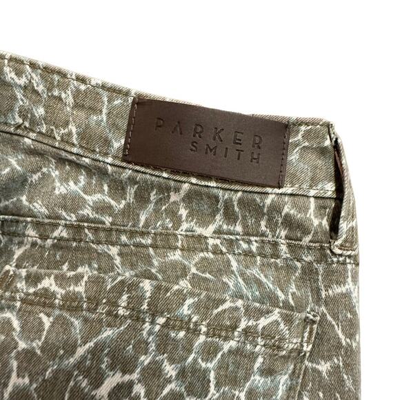 Parker Smith Womens Ava skinny jeans in green leopard size 28 - Picture 7 of 7